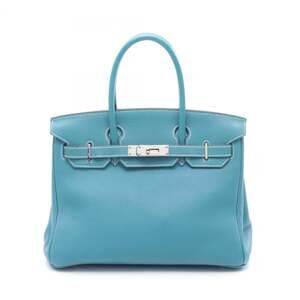 Hermes Birkin 30 Handbag, Leather Togo, Women's, Blue